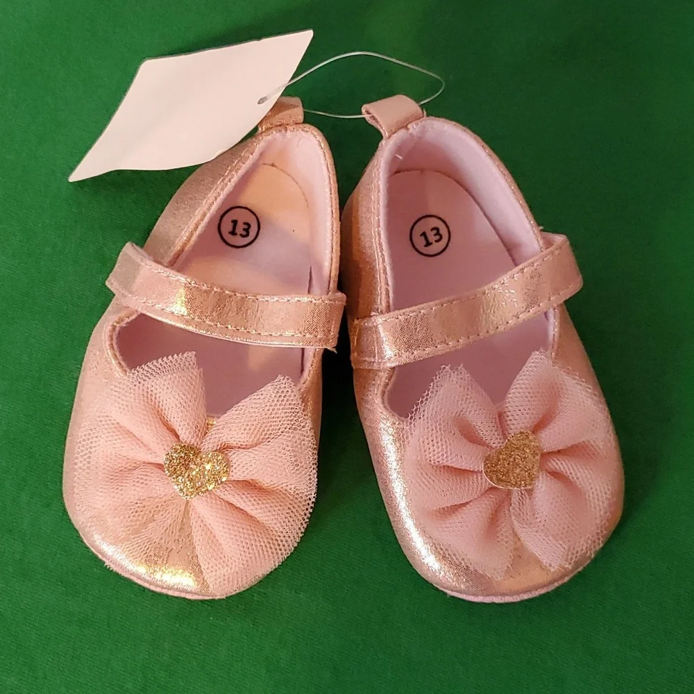 Girls Pink / Gold Dress Shoes
